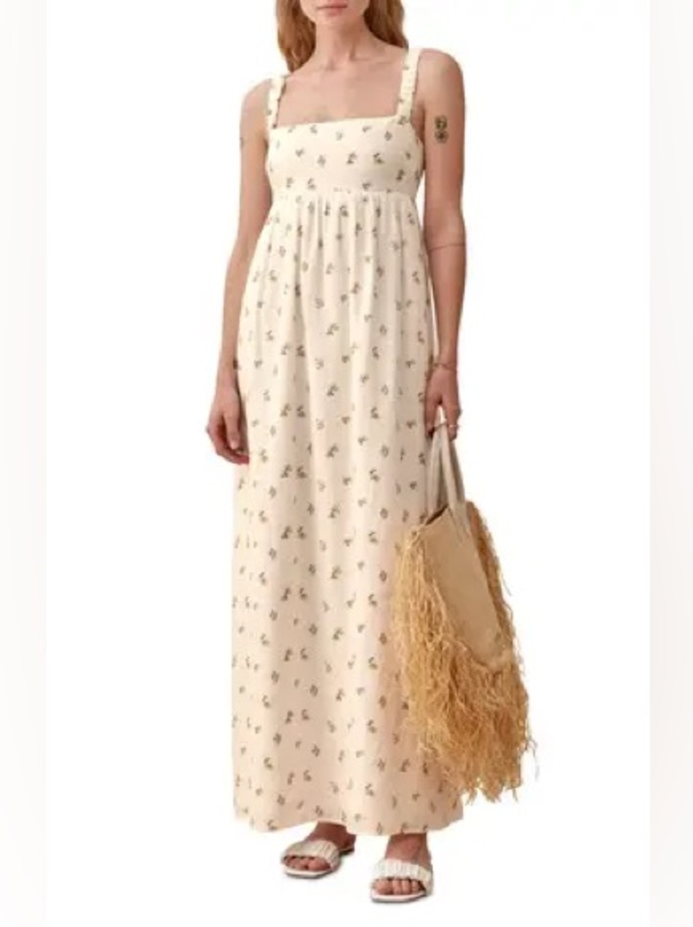 Reformation Tana Linen Floral Maxi Dress